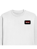 Oversized Sweatshirt | Relaxed Fit | 400 GSM Cotton Blend | DTG Ready | Pre-Shrunk | Drop Shoulder | Unisex Adult | Personalized | DTG | Bold | Rebellion | Defiance | Everyday | Defiant - left pocket - White - mockup 3