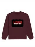 Oversized Sweatshirt | Relaxed Fit Drop Shoulder | 400 GSM Cotton Blend DTG | Pre-Shrunk Bio-Washed | Unisex Adult | Personalized | DTG | Bold | Rebellion | Defiance | Everyday | Defiant - front - Maroon - mockup 1