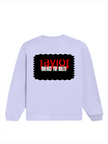 Oversized Sweatshirt | Relaxed Fit, Drop Shoulder, Unisex | 400 GSM Cotton Blend | Pre-Shrunk, Bio-Washed | Personalized | DTG | Bold | Rebellion | Defiance | Everyday | Defiant - back - Lavender - mockup 2