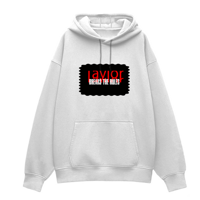 Oversized Hoodie | Relaxed Fit Unisex | 400 GSM Cotton Blend | Pre-Shrunk Drop Shoulder | Adults | Personalized | DTG | Bold | Rebellion | Defiance | Everyday | Defiant - front - White - mockup 1