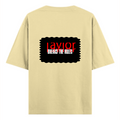 Oversized Standard T-Shirt | Relaxed Fit Unisex | 100% Super Combed Cotton DTG Print | Soft Durable Breathable | Adult | Personalized | DTG | Bold | Rebellion | Defiance | Everyday | Defiant - back - Beige - mockup 2