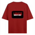 Oversized Classic T-Shirt | Unisex Oversized Fit | 100% Super-Combed Cotton, 240 GSM | Pre-Shrunk, Double-Stitched | Unisex | Personalized | DTG | Bold | Rebellion | Defiance | Everyday | Defiant - back - Red - mockup 2