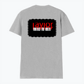 Male V Neck T-Shirt | Men's Regular Fit | 180 GSM Bio-Washed Cotton | DTG Print | Double Stitched, Ribbed Neck | Personalized | DTG | Bold | Rebellion | Defiance | Everyday | Defiant - back - Grey Melange - mockup 2