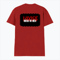 Men's V-Neck T-Shirt | Regular Fit | 180 GSM Bio-Washed Cotton | DTG Print Ready | Pre-Shrunk, Double Stitched | Personalized | DTG | Bold | Rebellion | Defiance | Everyday | Defiant - back - Red - mockup 2