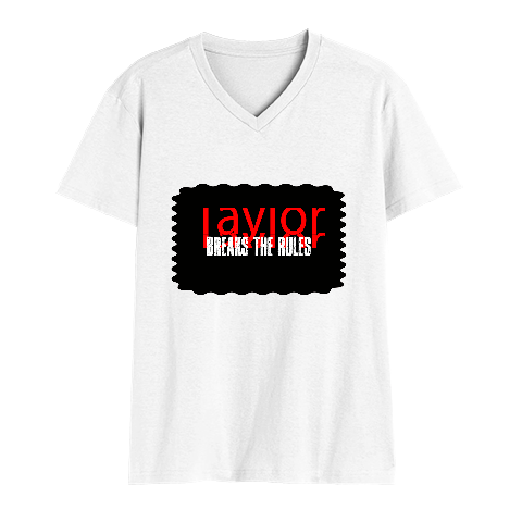 Men's V-Neck T-Shirt | Regular Fit | 180 GSM Bio-Washed Cotton | DTG Print | Double Stitched, Pre-Shrunk | Personalized | DTG | Bold | Rebellion | Defiance | Everyday | Defiant - front - White - mockup 1