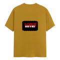 Female Classic Crew T-Shirt | Regular Fit | 180 GSM Bio-Washed Cotton Blend | Double Stitched Seam | Women's | Personalized | DTG | Bold | Rebellion | Defiance | Everyday | Defiant - back - Mustard Yellow - mockup 2