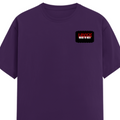 Female Classic Crew T-Shirt | Regular Fit | 180 GSM Bio-Washed Cotton Blend | Double Stitched Seam | Women's | Personalized | DTG | Bold | Rebellion | Defiance | Everyday | Defiant - left pocket - Purple - mockup 3