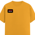 Female Classic Crew T-Shirt | Regular Fit | Women | 180 GSM Bio-Washed Cotton Blend | DTG | Pre-Shrunk | Double Stitched | Personalized | Bold | Rebellion | Defiance | Everyday | Defiant - right pocket - Golden Yellow - mockup 4