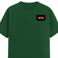 Female Classic Crew T-Shirt | Women's Regular Fit | 180 GSM Bio-Washed Cotton Blend | Double Stitched Seam | Folded Neck | Women | Personalized | DTG | Bold | Rebellion | Defiance | Everyday | Defiant - left pocket - Bottle Green - mockup 3