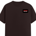 Female Classic Crew T-Shirt | Women's Regular Fit | 180 GSM Bio-Washed Cotton Blend | Pre-Shrunk, Double Stitched | Women | Personalized | DTG | Bold | Rebellion | Defiance | Everyday | Defiant - left pocket - Coffee Brown - mockup 3