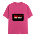 Women's Classic Crew T-Shirt | Regular Fit | 180 GSM Bio-Washed Cotton | DTG Print | Double Stitched | Pre-Shrunk | Personalized | DTG | Bold | Rebellion | Defiance | Everyday | Defiant - front - Pink - mockup 1