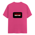Women's Classic Crew T-Shirt | Regular Fit | 180 GSM Bio-Washed Cotton | DTG Print | Double Stitched | Pre-Shrunk | Personalized | DTG | Bold | Rebellion | Defiance | Everyday | Defiant - back - Pink - mockup 2
