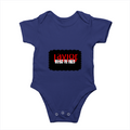 Rompers | Baby Unisex | 180 GSM Super Combed Bio-Washed Cotton | Double Stitched, Pre-Shrunk, Regular Fit | 0-12 Months | Personalized | DTG | Bold | Rebellion | Defiance | Everyday | Defiant - front - Royal Blue - mockup 1
