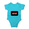 Baby Rompers | 0-12 Months Regular Fit | 180 GSM Bio-Washed Cotton | Double Stitched, Pre-Shrunk | Unisex | Personalized | DTG | Bold | Rebellion | Defiance | Everyday | Defiant - front - SkyBlue - mockup 1