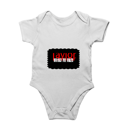 Baby Rompers | 0-12 Months Regular Fit | 180 GSM Bio-Washed Cotton | Double Stitched, Pre-Shrunk | Unisex | Personalized | DTG | Bold | Rebellion | Defiance | Everyday | Defiant - front - White - mockup 1