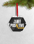 Christmas Ornaments | 3x3-inch | Acrylic UV Printed | Lightweight, Waterproof, Fade-Proof, Satin Ribbon | Unisex Adult | Personalized | Grunge | Positivity | Motivation | Everyday | Uplifting - front_Hexagon - Hexagon - mockup 3