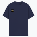 Basic T-Shirt | Unisex Fit, Sizes XS-2XL | 180 GSM Poly-Cotton Blend, DTF Ready | Bio-Wash, Silicon Finish, Durable Stitching | Adults | Personalized | DTF | Grunge | Positivity | Motivation | Everyday | Uplifting - right pocket - Navy Blue - mockup 4
