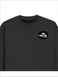 Oversized Sweatshirt | Roomy Relaxed Fit | 400 GSM Cotton Blend | Pre-Shrunk Drop Shoulder | Unisex Adult | Personalized | DTG | Grunge | Positivity | Motivation | Everyday | Uplifting - left pocket - Black - mockup 3