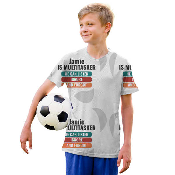 Personalized Graphic Design T-Shirt with Custom Name - Kids Sports T Shirt T-Shirt