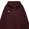 Oversized Hoodie | Relaxed Fit, Drop-Shoulder | 400 GSM Fabric | Warm, Durable | Unisex | Personalized | DTF | Grunge | Positivity | Motivation | Everyday | Uplifting - right pocket - Maroon - mockup 4