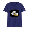 Men's V-Neck T-Shirt | Regular Fit | 180 GSM Bio-Washed Cotton | DTG Print | Durable | Personalized | DTG | Grunge | Positivity | Motivation | Everyday | Uplifting - front - Royal Blue - mockup 1