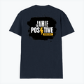 Men's V-Neck T-Shirt | Regular Fit | 180 GSM Bio-Washed Cotton | DTG Print | Durable | Personalized | DTG | Grunge | Positivity | Motivation | Everyday | Uplifting - back - Navy Blue - mockup 2