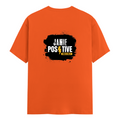 Classic Crew T-Shirt | Men's Regular Fit | 180 GSM Bio-Washed Cotton | DTG Print Ready | Double-Stitched & Ribbed Neck | Personalized | DTG | Grunge | Positivity | Motivation | Everyday | Uplifting - back - Orange - mockup 2