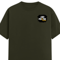Classic Crew T-Shirt | Men's Regular Fit | 180 GSM Bio-Washed Cotton | DTG Print Ready | Double-Stitched & Ribbed Neck | Personalized | DTG | Grunge | Positivity | Motivation | Everyday | Uplifting - left pocket - Olive Green - mockup 3
