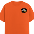 Classic Crew T-Shirt | Men's Regular Fit | 180 GSM Bio-Washed Cotton | DTG Print Ready | Double-Stitched & Ribbed Neck | Personalized | DTG | Grunge | Positivity | Motivation | Everyday | Uplifting - left pocket - Orange - mockup 3