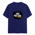 Female Classic Crew T-Shirt | Women's Regular Fit | 180 GSM Bio-Washed Cotton | Double Stitched, Pre-Shrunk | Personalized | DTG | Grunge | Positivity | Motivation | Everyday | Uplifting - back - Royal Blue - mockup 2