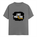 Men's Classic Crew T-Shirt | Regular Fit | 180 GSM Bio-Washed Cotton | DTF Print Ready | Pre-Shrunk, Durable | Personalized | DTF | Grunge | Positivity | Motivation | Everyday | Uplifting - front - Charcoal Melange - mockup 1