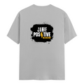 Men's Classic Crew T-Shirt | Regular Fit | 180 GSM Bio-Washed Cotton | DTF Print Ready | Pre-Shrunk, Durable | Personalized | DTF | Grunge | Positivity | Motivation | Everyday | Uplifting - back - Grey Melange - mockup 2