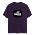 Men's Classic Crew T-Shirt | Regular Fit | 180 GSM Bio-Washed Cotton | DTF Print Ready | Pre-Shrunk, Durable | Personalized | DTF | Grunge | Positivity | Motivation | Everyday | Uplifting - back - Purple - mockup 2