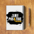 NotePad | A5 Size | Digital Print | 120 Pages | Unisex | Personalized | Grunge | Positivity | Motivation | Everyday | Uplifting - back - White - mockup 2