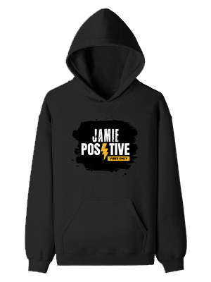 Pullover Hoodie | Unisex | DTG Tri-layer Fabric | Ribbed Cuff & Hem, Regular Fit | Personalized | DTG | Grunge | Positivity | Motivation | Everyday | Uplifting - front - Black - mockup 1