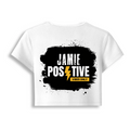 Female Baby Tee | Women's Cropped Fit | Cotton Spandex Blend | Soft Stretch DTG T-Shirt | Personalized | DTG | Grunge | Positivity | Motivation | Everyday | Uplifting - back - White - mockup 2