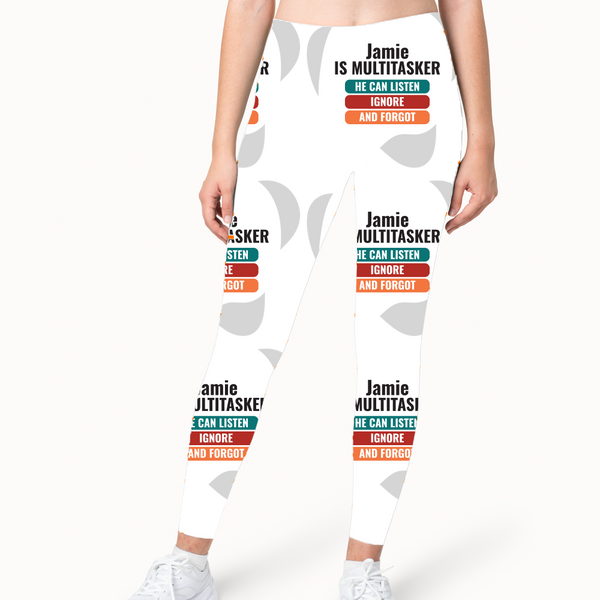 Personalized Graphic Design Gym Legging with Custom Name