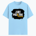 Cotton Stretch T-Shirt | Unisex Fit | 95% Cotton 5% Spandex Blend | DTG Print | Stretchable, Breathable, 240 GSM | Adults | Personalized | DTG | Grunge | Positivity | Motivation | Everyday | Uplifting - front - Baby Blue - mockup 1