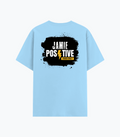 Cotton Stretch T-Shirt | Unisex Fit | 95% Cotton 5% Spandex Blend | DTG Print | Stretchable, Breathable, 240 GSM | Adults | Personalized | DTG | Grunge | Positivity | Motivation | Everyday | Uplifting - back - Baby Blue - mockup 2