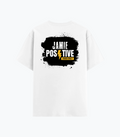 Cotton Stretch T-Shirt | Unisex Fit | 95% Cotton 5% Spandex Blend | DTG Print | Stretchable, Breathable, 240 GSM | Adults | Personalized | DTG | Grunge | Positivity | Motivation | Everyday | Uplifting - back - White - mockup 2