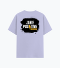 Cotton Stretch T-Shirt | Unisex Fit | 95% Cotton 5% Spandex Blend | Stretchable, Breathable | Adults | Personalized | DTG | Grunge | Positivity | Motivation | Everyday | Uplifting - DTG Print - back - Lavender - mockup 2