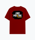 Cotton Stretch T-Shirt | Unisex Fit | 95% Cotton 5% Spandex Blend | Stretchable, Breathable | Adults | Personalized | DTG | Grunge | Positivity | Motivation | Everyday | Uplifting - DTG Print - back - Red - mockup 2