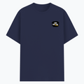 Basic T-Shirt | Unisex XS-2XL | Soft Poly-Cotton Blend | Durable Stitching | Everyday Wear | Personalized | DTG | Grunge | Positivity | Motivation | Everyday | Uplifting - left pocket - Navy Blue - mockup 3