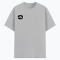 Basic T-Shirt | Unisex XS-2XL | Soft Poly-Cotton Blend | Durable Stitching | Everyday Wear | Personalized | DTG | Grunge | Positivity | Motivation | Everyday | Uplifting - right pocket - Grey Melange - mockup 4