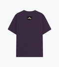 Basic T-Shirt | Unisex Fit | Poly-Cotton Blend | Bio & Silicon Washed | Durable Lycra Rib Neck | Adults | Personalized | DTG | Grunge | Positivity | Motivation | Everyday | Uplifting - back - Purple melange - mockup 2