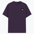 Basic T-Shirt | Unisex Fit XS-2XL | Poly-Cotton Blend Soft Finish | Durable Stitching Lycra Rib Neck | Adults | Personalized | DTG | Grunge | Positivity | Motivation | Everyday | Uplifting - left pocket - Purple melange - mockup 3