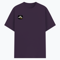 Basic T-Shirt | Unisex Fit XS-2XL | Poly-Cotton Blend Soft Finish | Durable Stitching Lycra Rib Neck | Adults | Personalized | DTG | Grunge | Positivity | Motivation | Everyday | Uplifting - right pocket - Purple melange - mockup 4