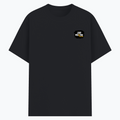 Basic T-Shirt | Unisex Fit XS-2XL | Poly-Cotton Blend Soft Finish | Durable Stitching, Lycra Rib Neck | Adults | Personalized | DTG | Grunge | Positivity | Motivation | Everyday | Uplifting - left pocket - Black melange - mockup 3