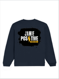 Oversized Sweatshirt | Relaxed Fit, Drop Shoulder, Unisex | 400 GSM Cotton Blend | Pre-Shrunk, Bio-Washed | Personalized | DTG | Grunge | Positivity | Motivation | Everyday | Uplifting - back - Navy Blue - mockup 2
