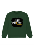 Oversized Sweatshirt | Relaxed Fit Unisex | 400 GSM Cotton Blend | Pre-Shrunk, Drop Shoulder Design | Personalized | DTG | Grunge | Positivity | Motivation | Everyday | Uplifting - front - Bottle Green - mockup 1